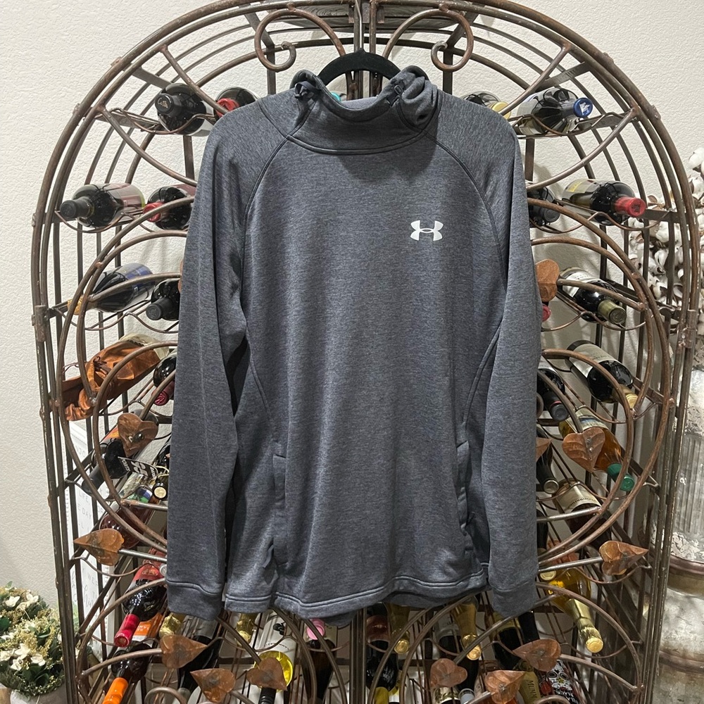 Men’s Under Armour Cold Gear Dark Gray Fitted Hoodie
